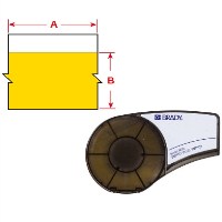 brd142803 - M21-375-595-YL лента 9.53mm/6.4m винил, черный на желтом